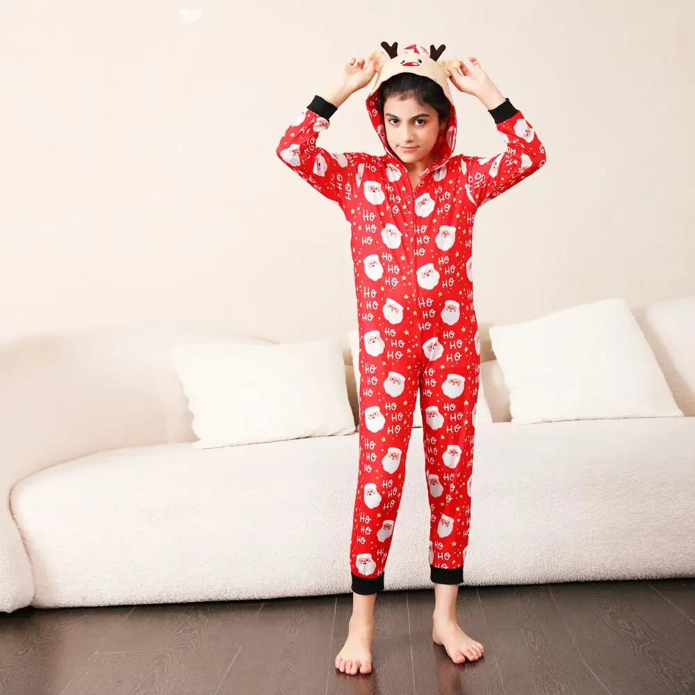 Womens Onesie Matching Family Pajamas Christmas One Piece Sleepwear Playsuit Jumpsuit