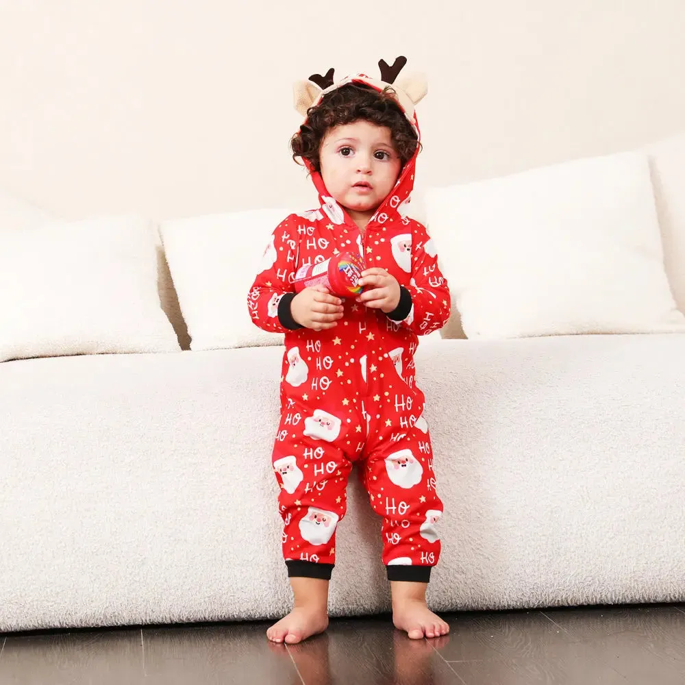 Womens Onesie Matching Family Pajamas Christmas One Piece Sleepwear Playsuit Jumpsuit