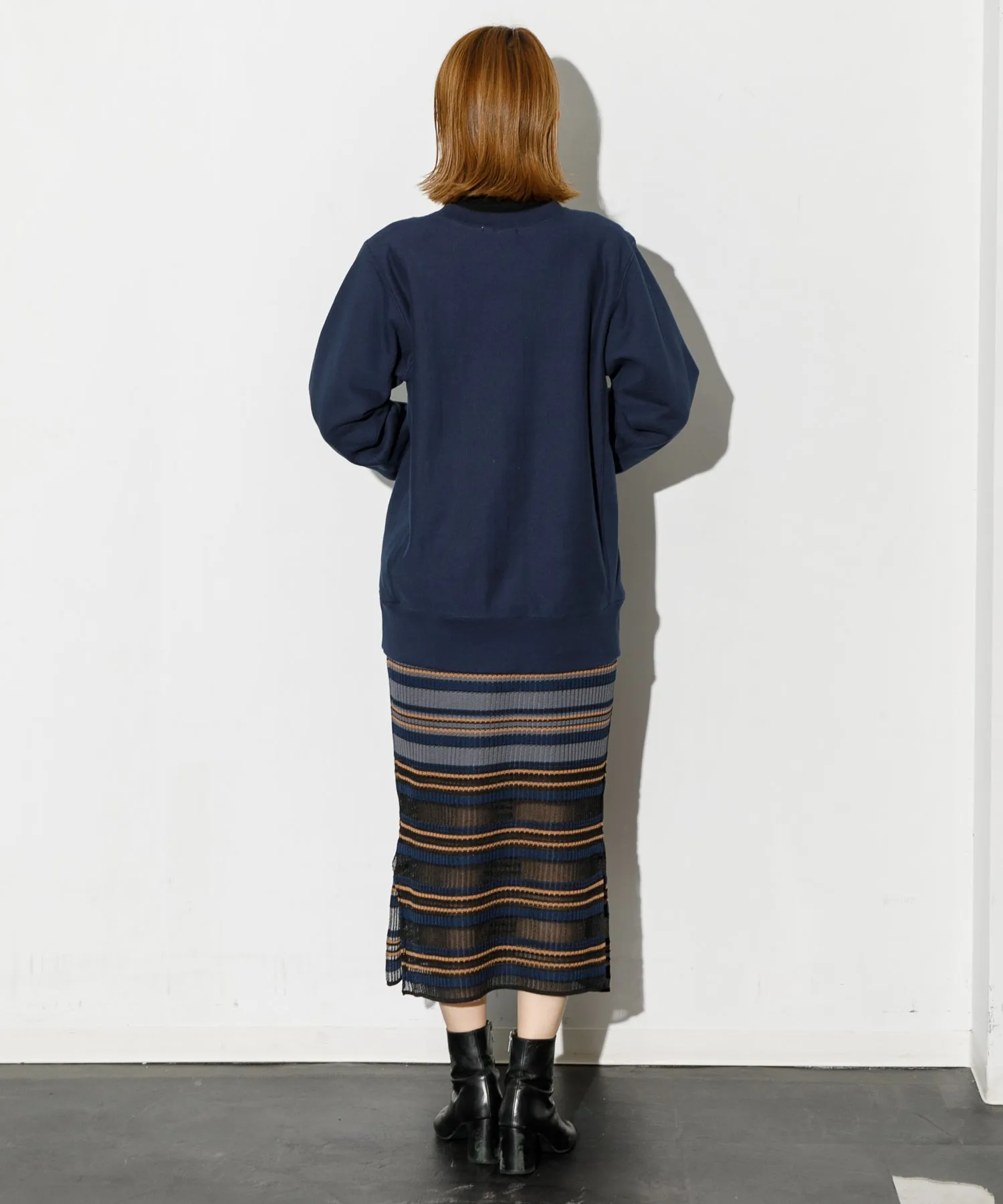 【WOMEN】TRICOTÉ BORDER SKIRT