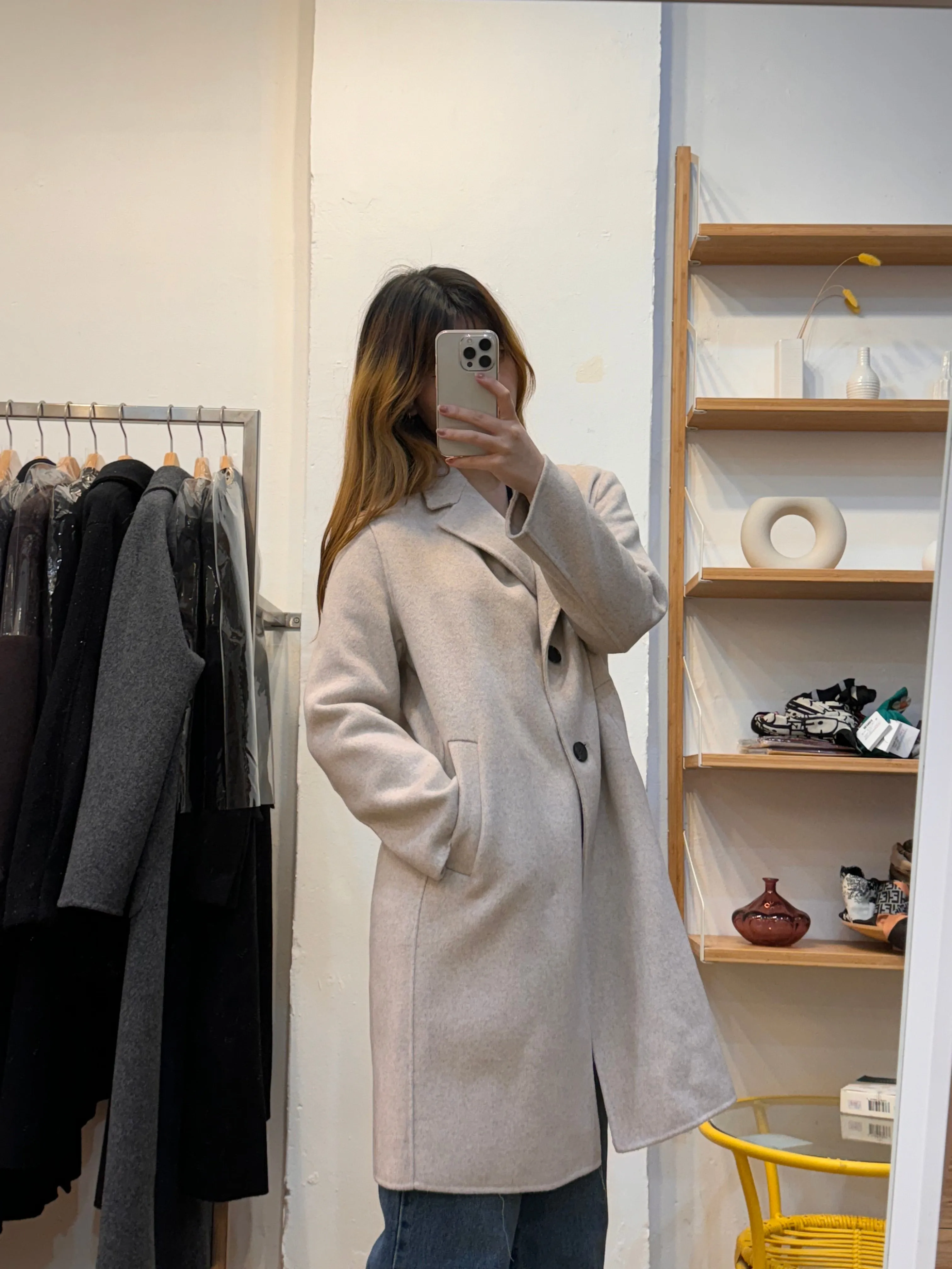 Wool   Cashmere Ivory Coat