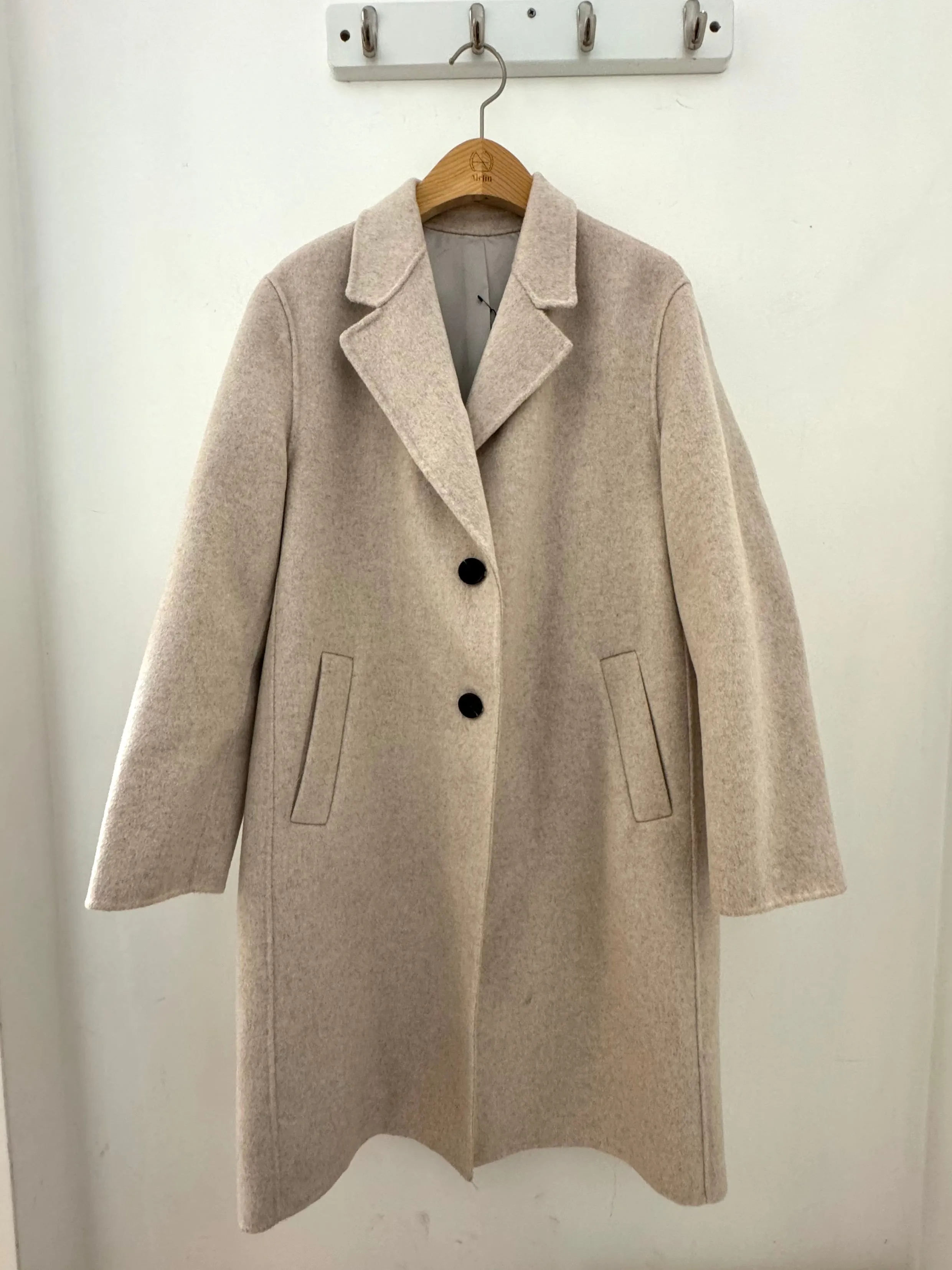 Wool   Cashmere Ivory Coat