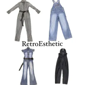 Y2K 2024 Unique Denim Jumpsuit/Dungarees Mix(DR-076)