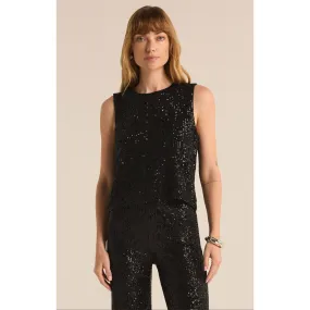 Z Supply Sloane Sequin Top in Black