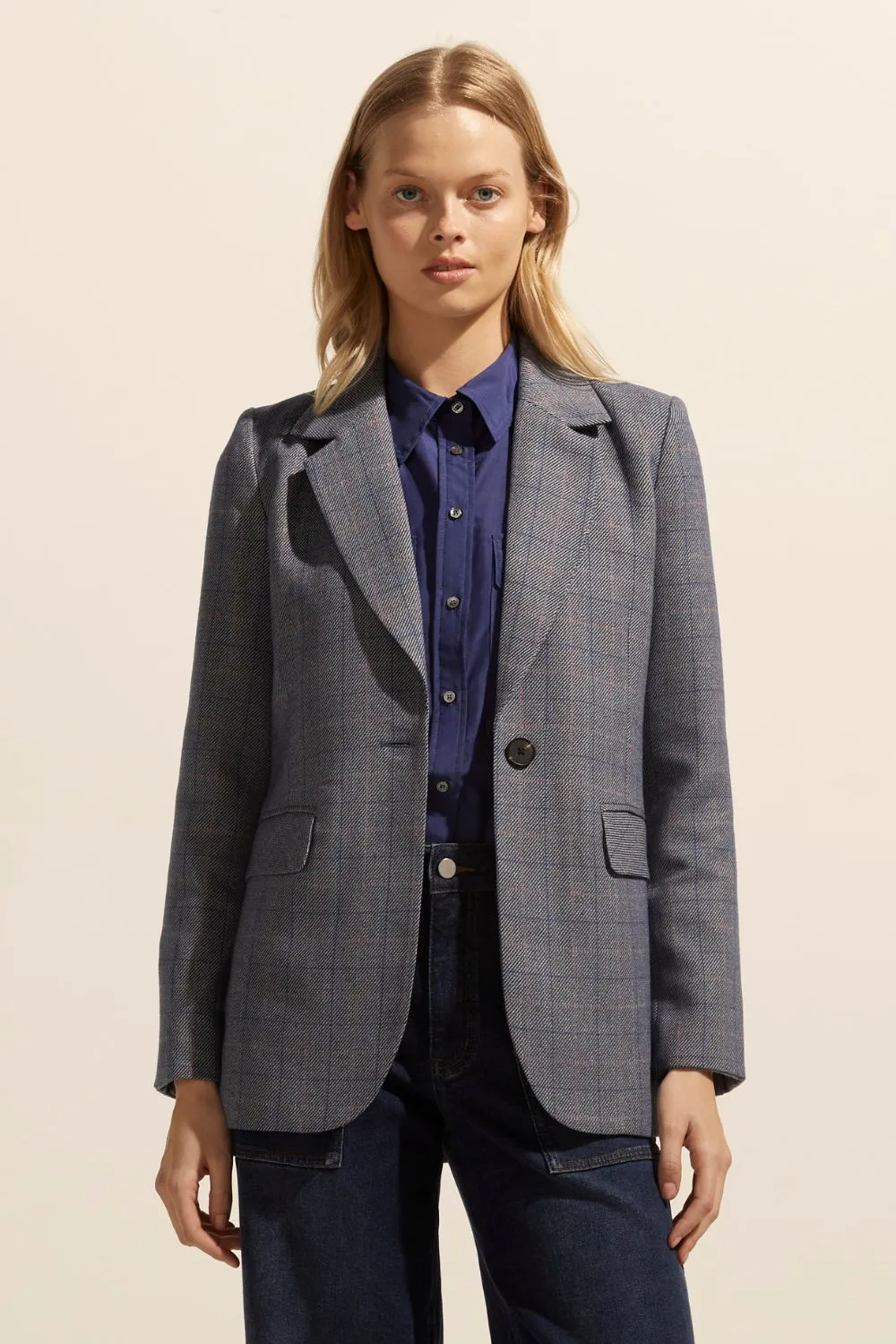 ZOE KRATZMANN | Scout Jacket Sapphire Check